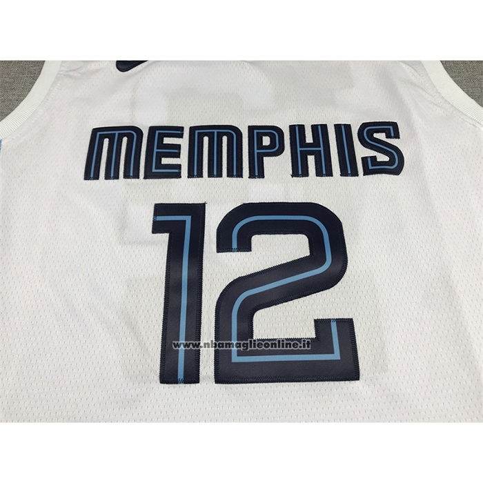 Maglia Memphis Grizzlies Ja Morant #12 Association 2022-23 Bianco